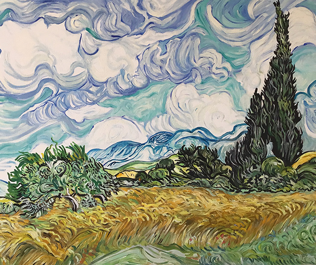 Quadro di Sibilla Ulivi ispirato a Van Gogh