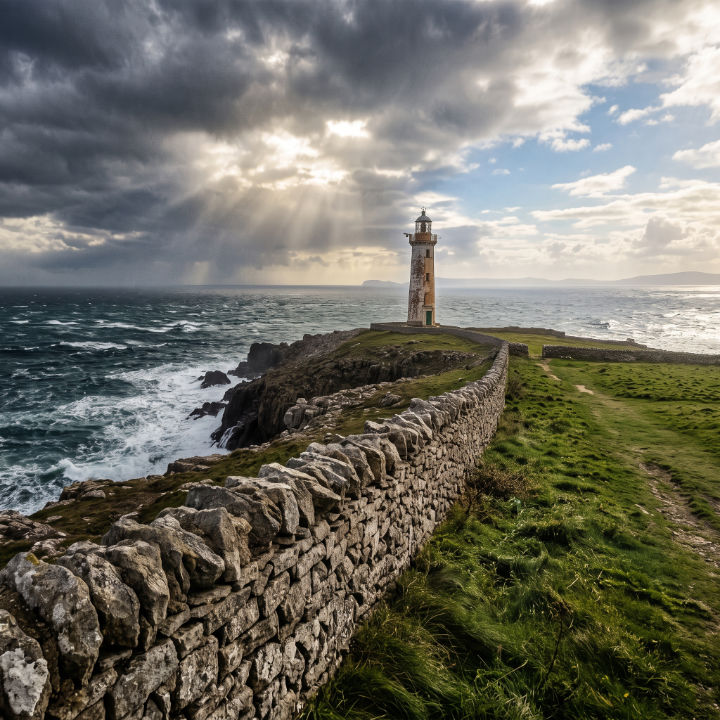 Faro sospeso fra tempesta e sereno, simbolo del dualismo della psiche scissa della personalità borderline 