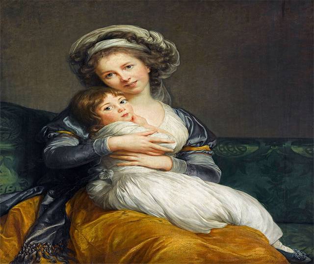 autoritratto di Élisabeth Vigée Le Brun con la figlia Julie (1789)
